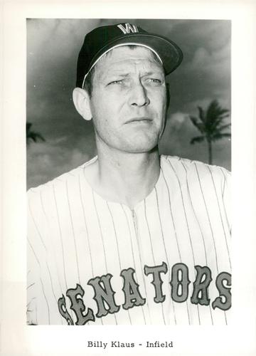 1961 Washington Senators Black & White 5x7 Photos #NNO Billy Klaus Front