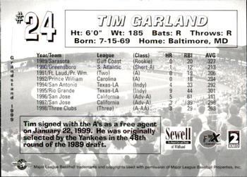 1999 Grandstand Midland RockHounds #NNO Tim Garland Back