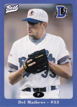 1996 Best Durham Bulls Blue #10 Del Mathews Front