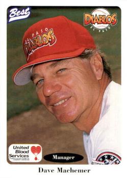 1996 Best El Paso Diablos #4 Dave Machemer Front