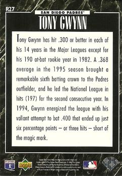 1995 Upper Deck - Predictors Exchange: League Leaders #R27 Tony Gwynn Back