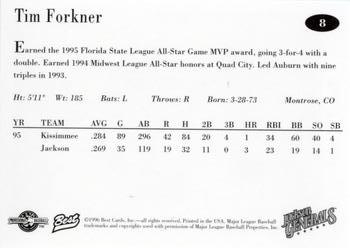 1996 Best Jackson Generals #8 Tim Forkner Back