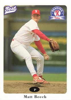 1996 Best Reading Phillies #1 Matt Beech Front