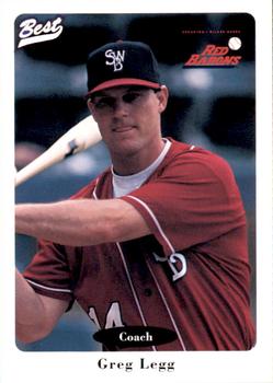 1996 Best Scranton/Wilkes-Barre Red Barons #3 Greg Legg Front