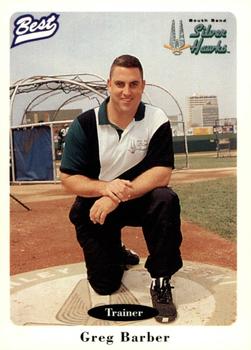 1996 Best South Bend Silver Hawks #3 Greg Barber Front