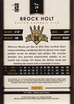 2015 Panini Diamond Kings #19 Brock Holt Back