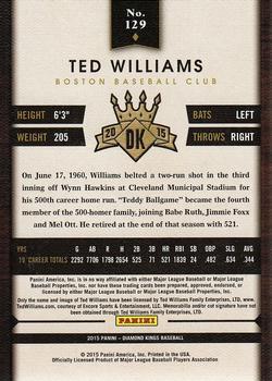 2015 Panini Diamond Kings #129 Ted Williams Back