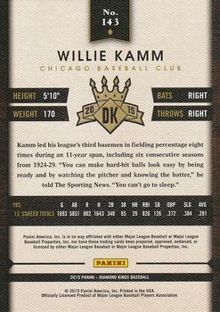 2015 Panini Diamond Kings #143 Willie Kamm Back