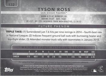 2015 Topps Triple Threads #132 Tyson Ross Back