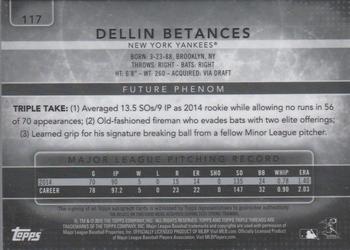 2015 Topps Triple Threads #117 Dellin Betances Back