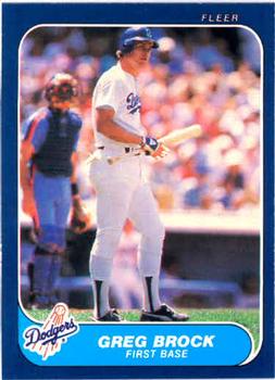 1986 Fleer #125 Greg Brock Front