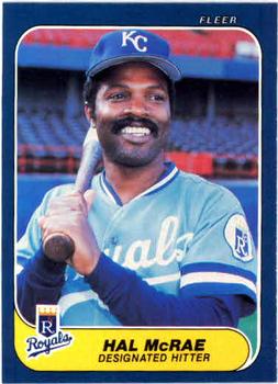 1986 Fleer #14 Hal McRae Front