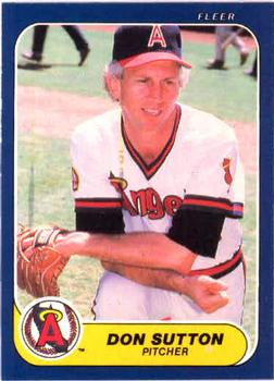 1986 Fleer #170 Don Sutton Front