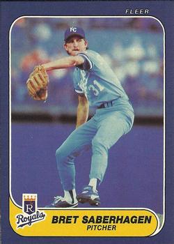 1986 Fleer #19 Bret Saberhagen Front