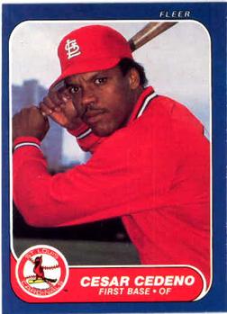 1986 Fleer #29 Cesar Cedeno Front