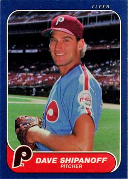 1986 Fleer #452 Dave Shipanoff Front