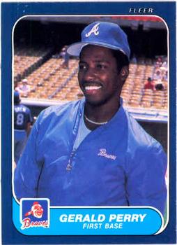 1986 Fleer #525 Gerald Perry Front