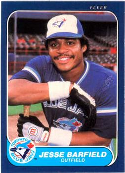 1986 Fleer #52 Jesse Barfield Front