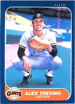 1986 Fleer #550 Alex Trevino Front