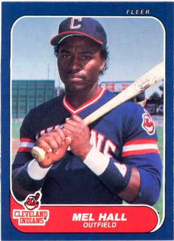 1986 Fleer #587 Mel Hall Front