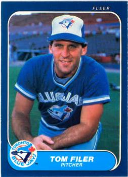 1986 Fleer #58 Tom Filer Front