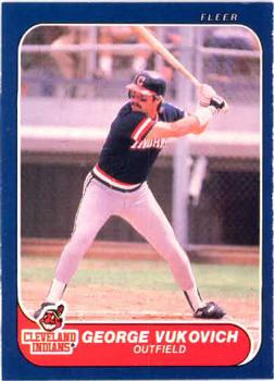 1986 Fleer #598 George Vukovich Front