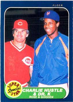 1986 Fleer #638 Charlie Hustle & Dr. K (Pete Rose / Dwight Gooden) Front