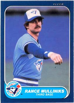 1986 Fleer #68 Rance Mulliniks Front