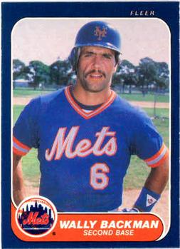 1986 Fleer #75 Wally Backman Front