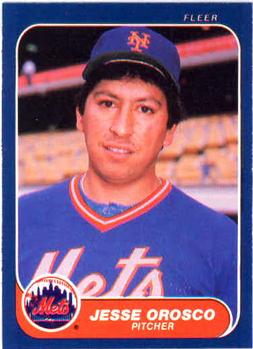 1986 Fleer #90 Jesse Orosco Front