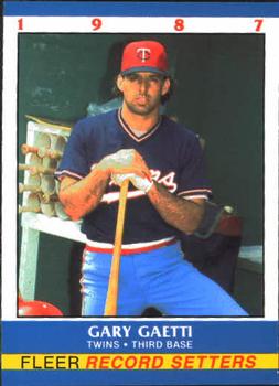 1987 Fleer Record Setters #9 Gary Gaetti Front