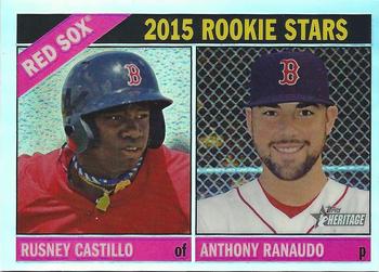 2015 Topps Heritage - Chrome Refractor #THC-356 Anthony Ranaudo / Rusney Castillo Front