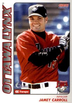 2001 Choice Ottawa Lynx #09 Jamey Carroll Front