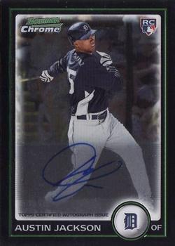 2010 Bowman Chrome #198 Austin Jackson  Front