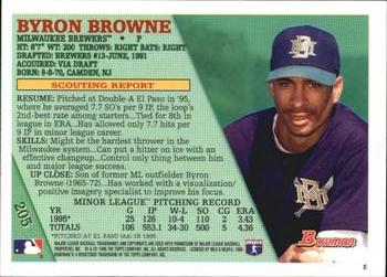 1996 Bowman - Foil #205 Byron Browne Back