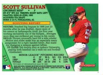 1996 Bowman - Foil #213 Scott Sullivan Back