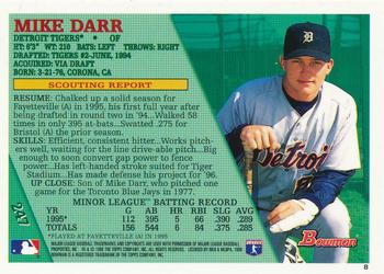 1996 Bowman - Foil #247 Mike Darr Back