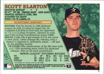 1996 Bowman - Foil #281 Scott Elarton Back