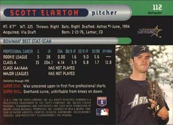 1996 Bowman's Best - Refractors #112 Scott Elarton Back