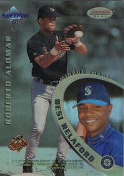 1996 Bowman's Best - Mirror Image Refractor #2 Roberto Alomar / Desi Relaford / Craig Biggio / Luis Castillo Front