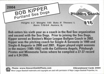 2004 Grandstand Portland Sea Dogs #NNO Bob Kipper Back