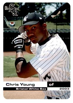 2003 Grandstand Bristol White Sox #28 Chris Young Front