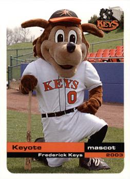 2003 Grandstand Frederick Keys #NNO Keyote Front