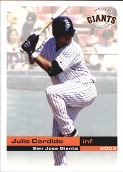 2003 Grandstand San Jose Giants #9 Julio Cordido Front