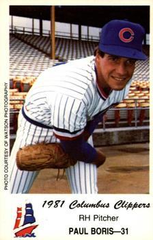 1981 Columbus Clippers Police #NNO Paul Boris Front