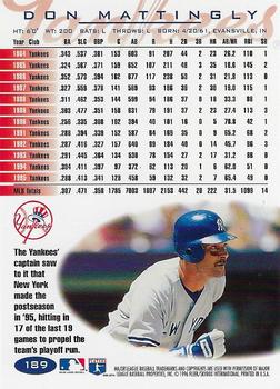 1996 Fleer - Tiffany #189 Don Mattingly Back