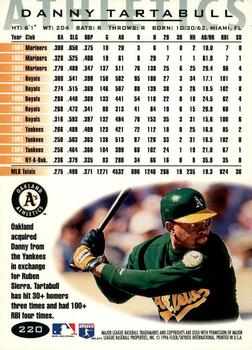 1996 Fleer - Tiffany #220 Danny Tartabull Back