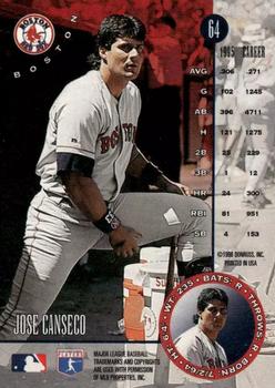 1996 Leaf - Press Proofs Gold #64 Jose Canseco Back