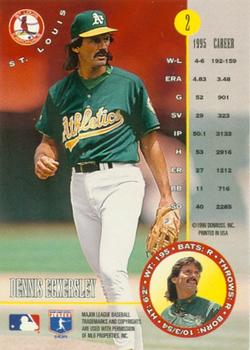 1996 Leaf - Press Proofs Silver #2 Dennis Eckersley Back