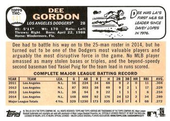 2015 Topps Heritage - Chrome Retail Foil #THC-441 Dee Gordon Back